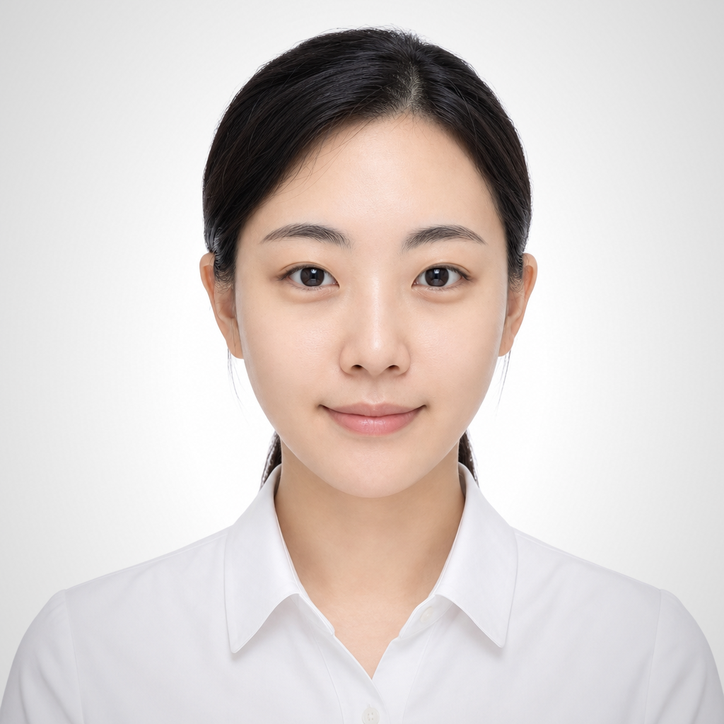 여성 AI 증명사진 결과