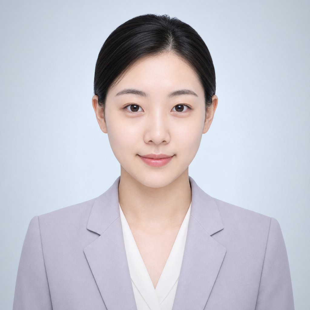 증명사진 후 — 정장 완성