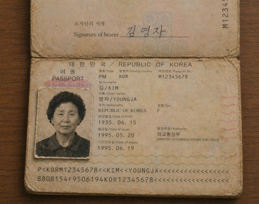 30년 전 여권사진